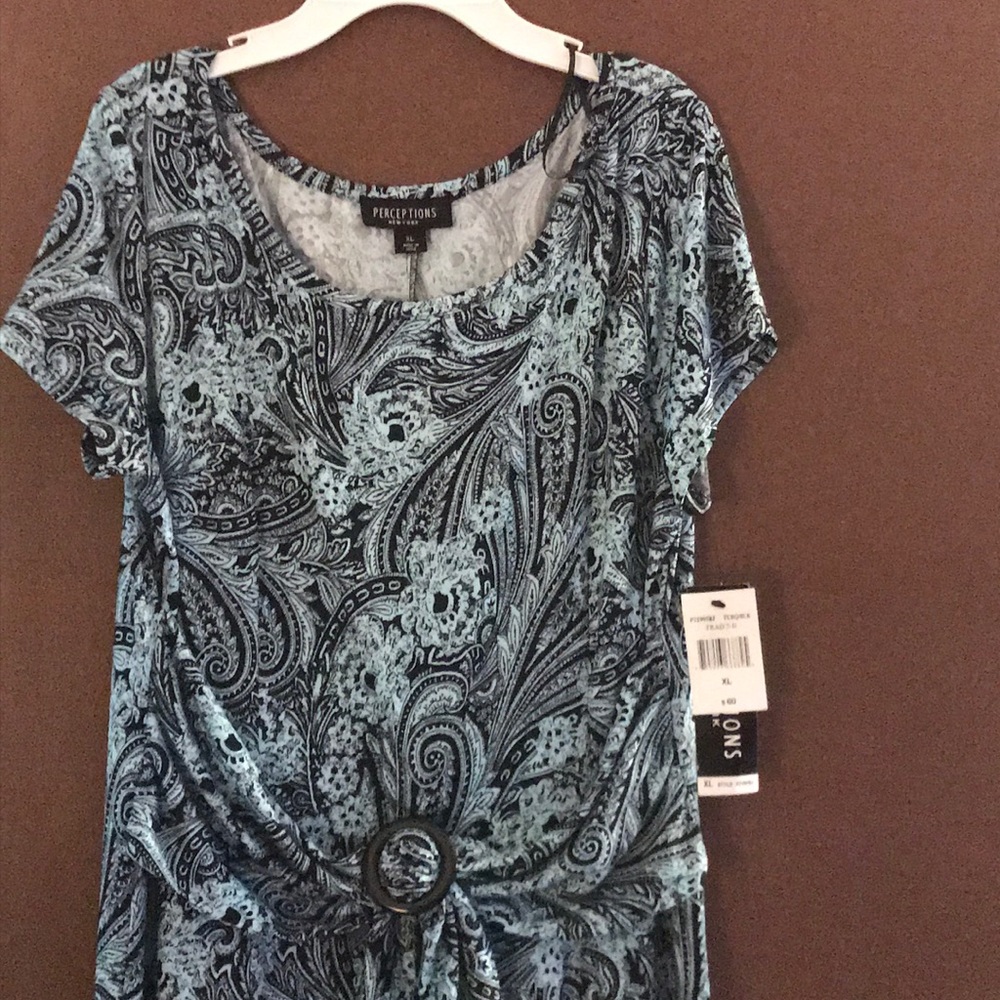 Teal and black dress NWT
